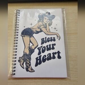 Western Cowgirl “Bless Your Heart” Spiral Journal – NWT